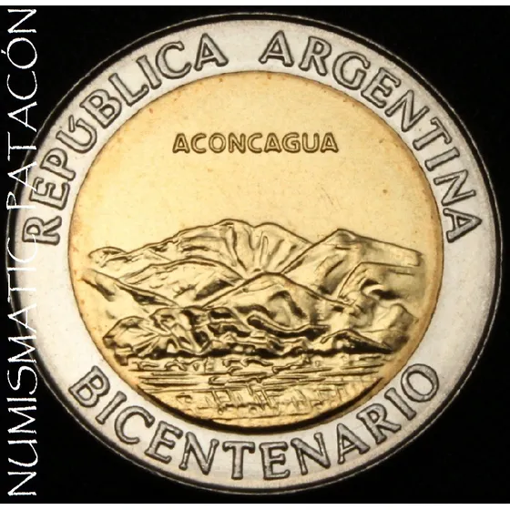 Moneda Argentina 2010 Bicentenario Aconcagua - Sin Circular!