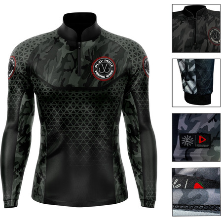 Camisa Camiseta Blusa Pesca Proteção Solar Uv50 Camublack Camisa Camiseta Blusa Pesca Proteção Solar Uv50 Camublack