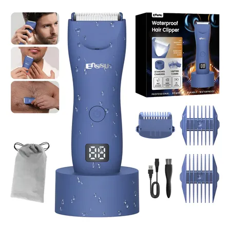 Enssu Aparador De Pelos Corporais Masculino Com Base Cor Azul