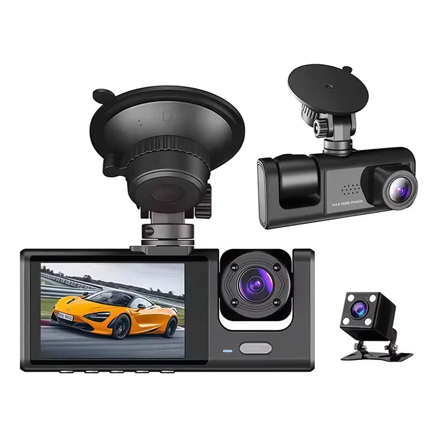 Dvr Veicular 3 Câmeras Full Hd Com Visão Noturna
