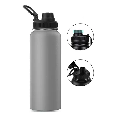 1200ml Garrafa Térmica Isolada A Vácuo Água Gelada E Café Cinza-escuro