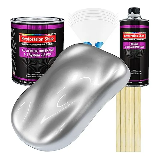 Pintura Automotriz Iridium Silver - Kit Completo 1 Galón - A