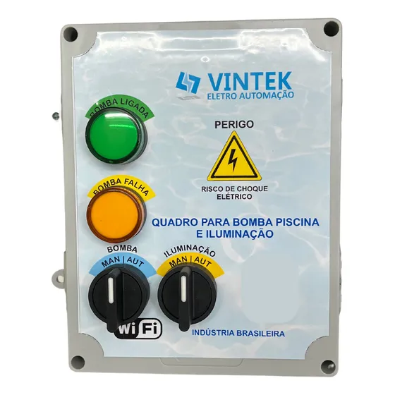 Painel Quadro Comando Bomba De Piscina E Iluminação Wifi