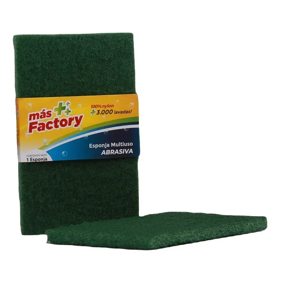 Esponja Para Fregar Abrasiva Más Factory 4 Und