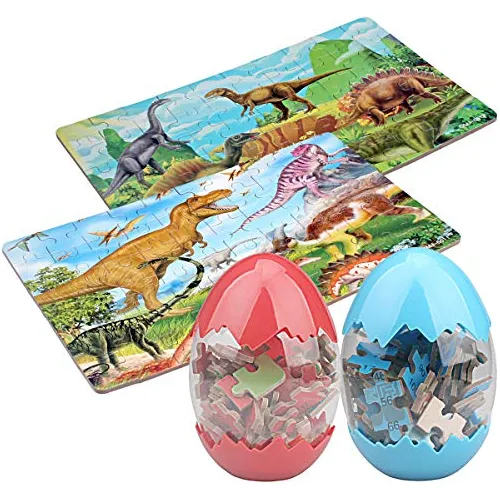 Diosaur Puzzle,3 A 12 Años Rompecabezas De Madera 60 Ywb4w