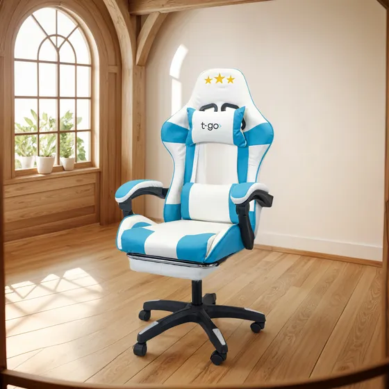 Silla Gamer Pc T-go Ergonómica Reclinable Con Apoya Pies