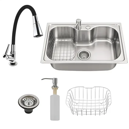 Cuba Cozinha Gourmet Inox C/ Torneira Bancada Silicone Preto Prateado