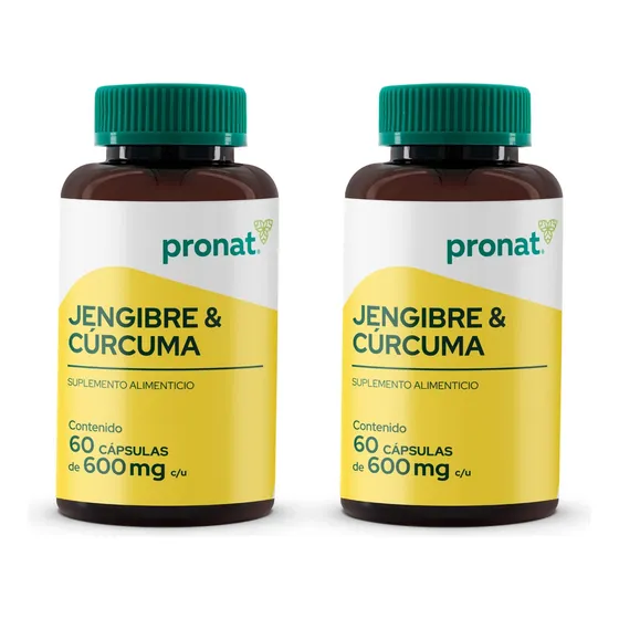 Kit 2 Piezas Suplemento Jengibre & Cúrcuma (60 Caps) Pronat