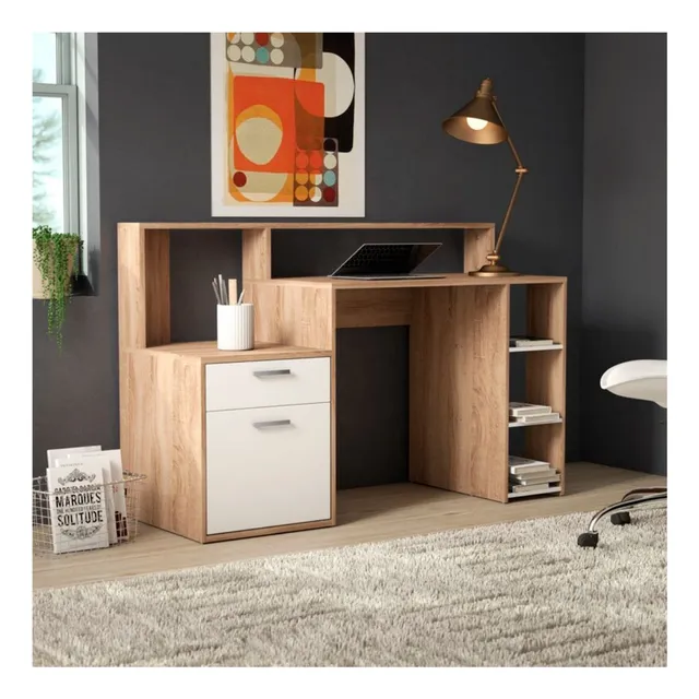 Escritorio Moderno Luca Con Repisa Ventitas Home