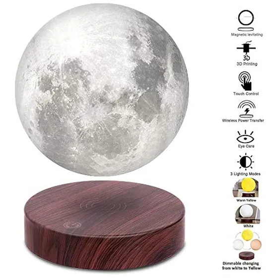 Lámpara De Luna Levitante Vgazer, Flotante Y Giratoria