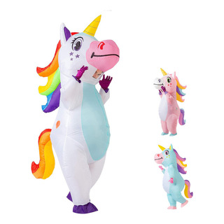 Fwefww Disfraz De Unicornio Inflable Para Adulto, Halloween Fwefww Disfraz De Unicornio Inflable Para Adulto, Halloween