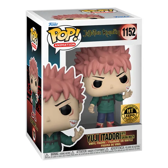 Funko Pop! Animation: Jujutsu Kaisen - Yuji Itadori With Sukuna Mouth #1152 Hot Topic Expo 2022 Exclusive