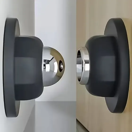 Tope Magnético De Puerta De Silicona Para Muro Y Puerta Negro Ball Mate
