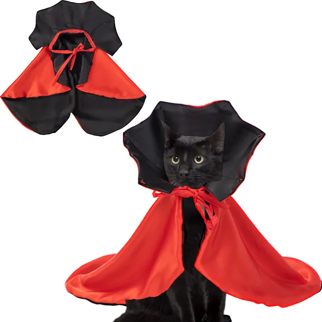 Gatos Y Perros Vampiros De Halloween Linda Ropa De Capa