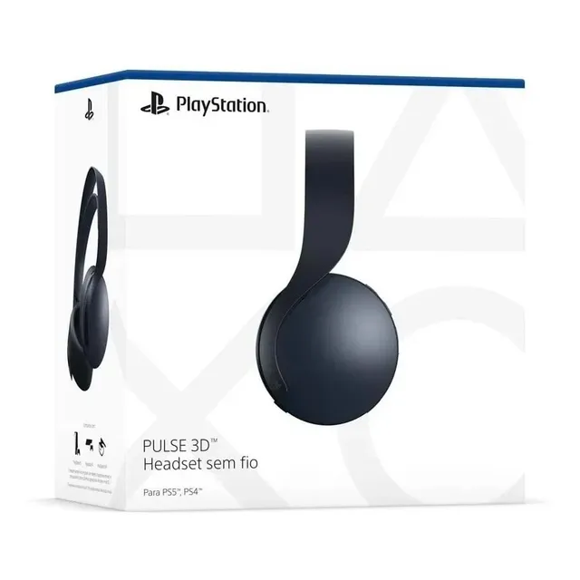 Headset Sem Fio Pulse3d Usb Ps4 Ps5 Black Playstation Cor Preto Luz Headset Sem Fio Pulse3d Usb Ps4 Ps5 Black Playstation Cor Preto Luz