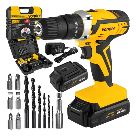 Parafusadeira Furadeira De Impacto Pfv 238i Vonder 2 Bateria