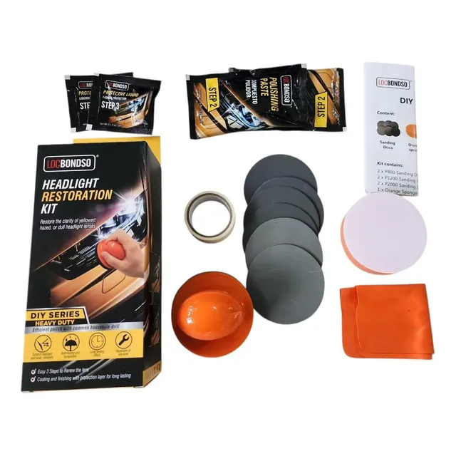 Kit Repara Foco Coche Para Pulir Limpiar Foco Auto Universal