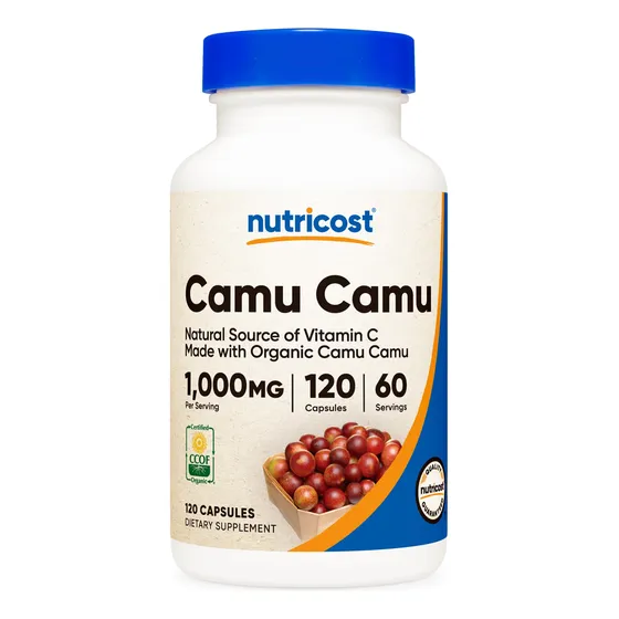 Suplemento Nutricost Camu Camu 1000 Mg 120 Cápsulas Con 200 
