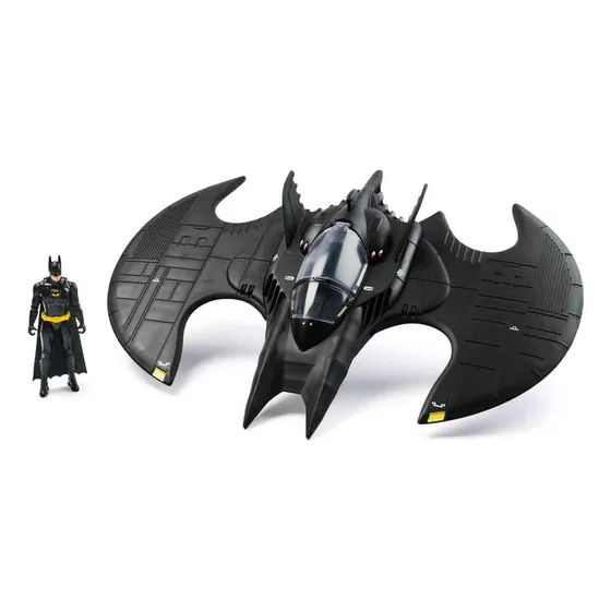 Asa de Morcego com Boneco Batman Returns de 10cm Preto e Amarelo DC Comics Batwing