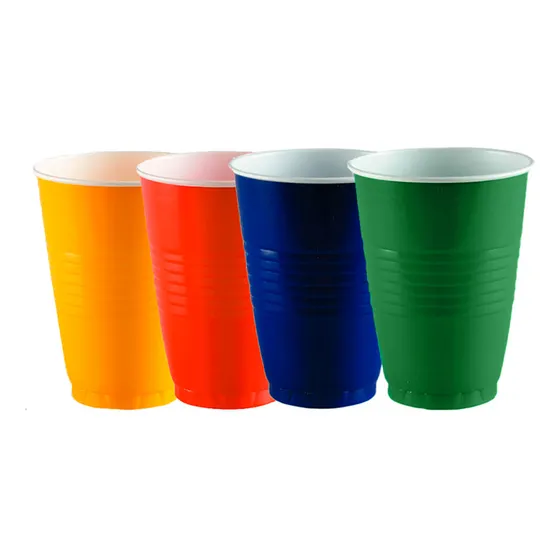 Vasos Plasticos Para Fiesta 12 Oz Resistente Colores Varios