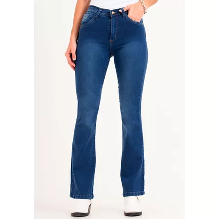 Jean Pantalon Oxford Tiro Alto Levanta Cola Modela La Figura