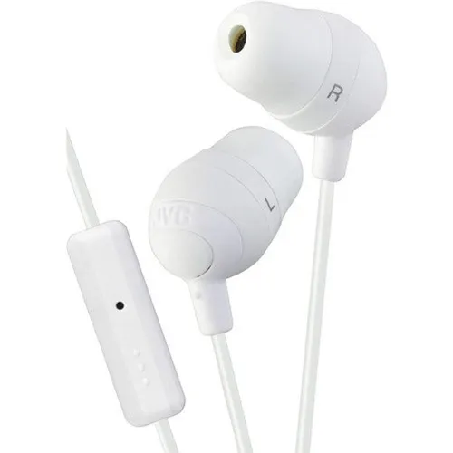 Audifonos Jvc Hafx38r Marshmallow Con Microfono Rojos Color White