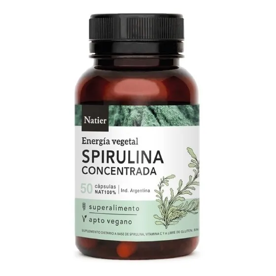Spirulina Pura | Quemador De Grasa | Natier X50cáps