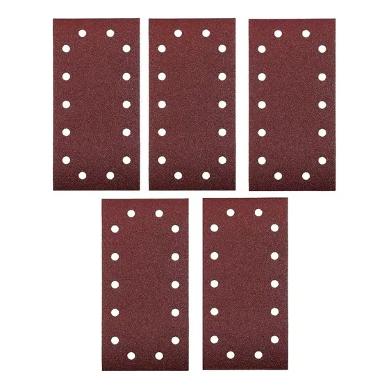 5 Hojas De Lija Abrasivas 115x230mm Grano 40 Kwb