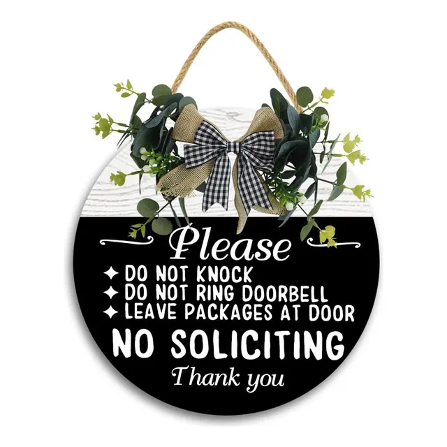 Letrero Madera 12 X 12  Texto Ingl «no Solicitando» «do Not