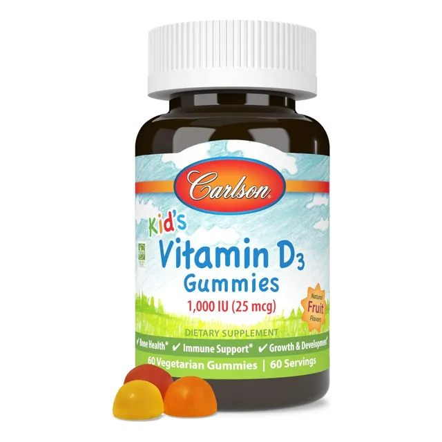 Vitamina D3 1000 Iu De Niños Carlson 60 Gomitas Vegetarianas