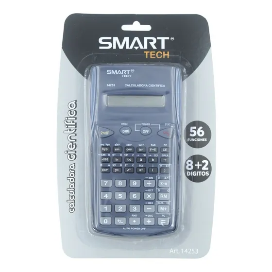 Calculadora Científica Smart Tech 56 Funciones Cont. 1 Pieza Color Gris