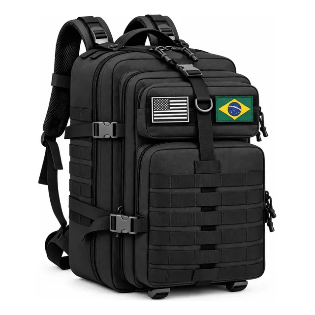 Mochila Tática Masculina Militar 50L Impermeável Reforçada Grande Molle Viagem Camping Trilha Airsoft Pesca Caça Forpak