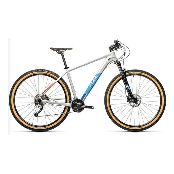 Mountain bike Cube Hardtail Aim SL 2021 R29 L 27v frenos de disco hidráulico cambios Shimano Altus M2020 y Shimano M3100 color blanco y celeste