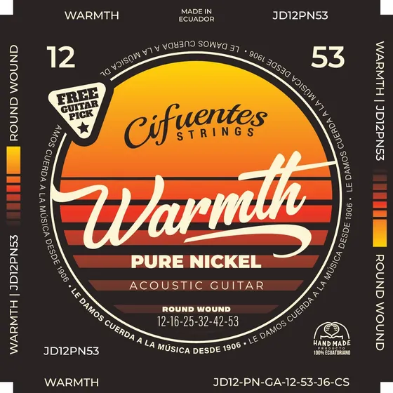 Cuerdas Guitarra Acustica 12-53 Pure Nickel Cifuentes