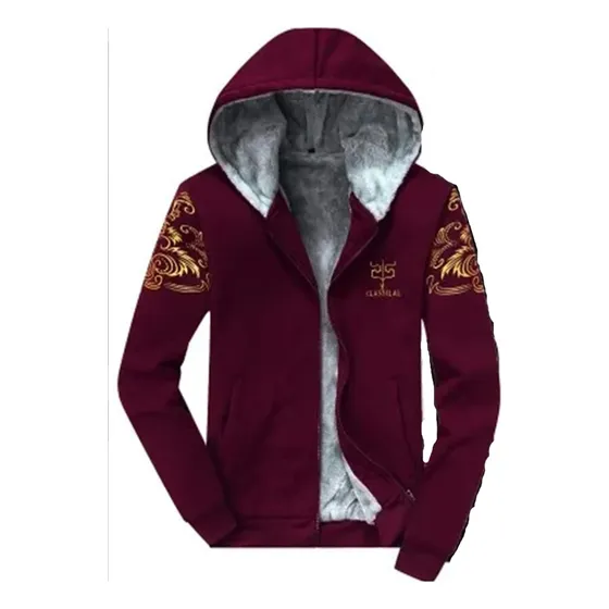 Blusa Fria Masculina Com Capuz E Forrada Com Lã Pesada