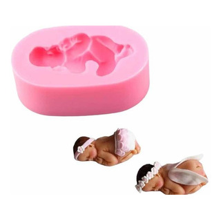Molde De Silicón Para Fondant, Resina, Pasta - Bebé Molde De Silicón Para Fondant, Resina, Pasta - Bebé