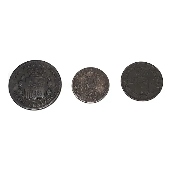 Monedas Muy Antiguas De España 1877 1885 Plata 835 Y 1911
