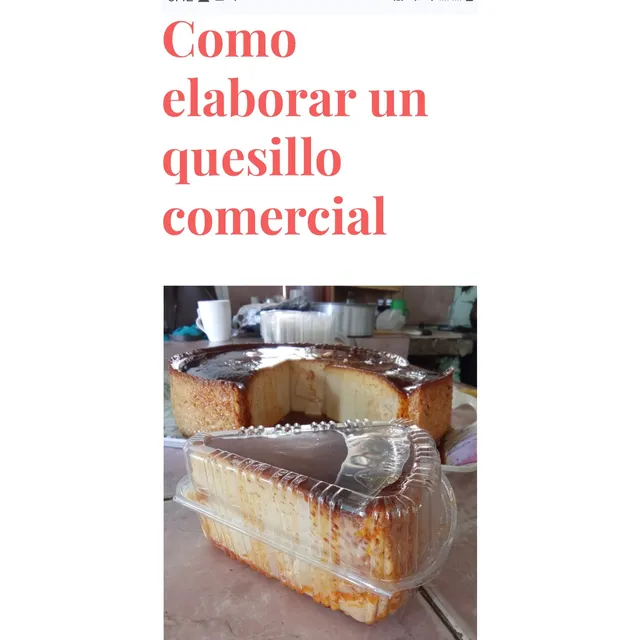 Receta: Como Elabora Quesillo Comercial - Doc