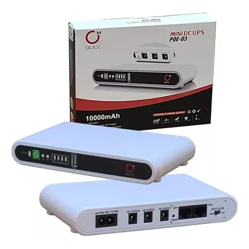 Mini Ups Olax Poe 10000mah Luz Antena Router Modem Wifi Usb