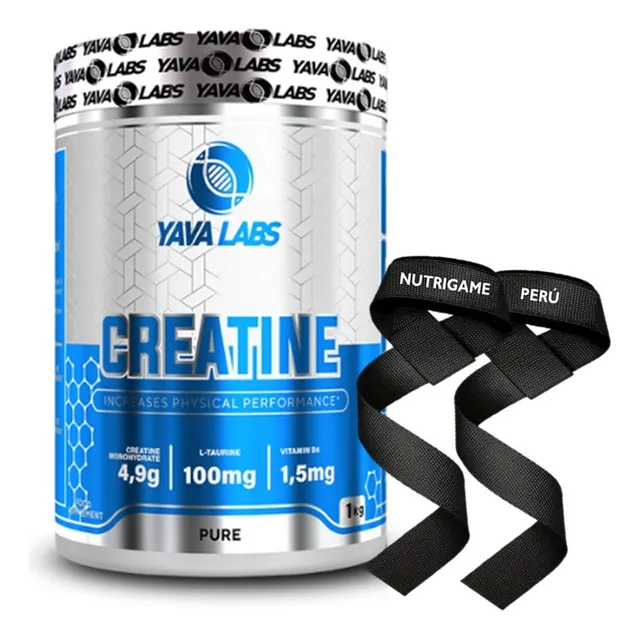 Creatina Monohidratada Yava Labs 1kg +straps - Tienda Física Sin Sabor