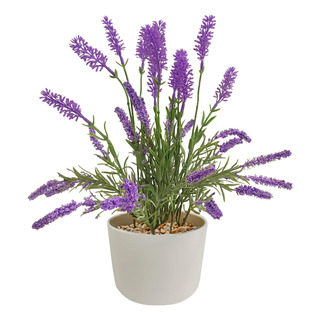 Planta Artificial Lavanda Con Maceta Decorativa Pack De 2pz Planta Artificial Lavanda Con Maceta Decorativa Pack De 2pz