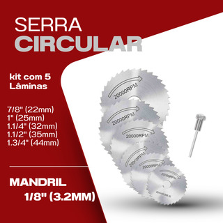 Mini Disco Serra Circular Micro Retifica Madeira Kit 7 Em 1 Mini Disco Serra Circular Micro Retifica Madeira Kit 7 Em 1