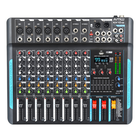 Amw Kx10 Pro Mesa De Som 10 Canais 99 Efeitos Usb Interface Amw Kx10 Pro Mesa De Som 10 Canais 99 Efeitos Usb Interface