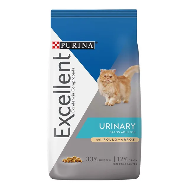 Alimento Excellent Urinary para gatos para gato adulto sabor pollo y arroz de 7.5 kg