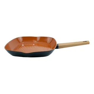 Grill 28x28cm Indução Revest Cerùmico Norma Preta Fracalanza Grill 28x28cm Indução Revest Cerùmico Norma Preta Fracalanza