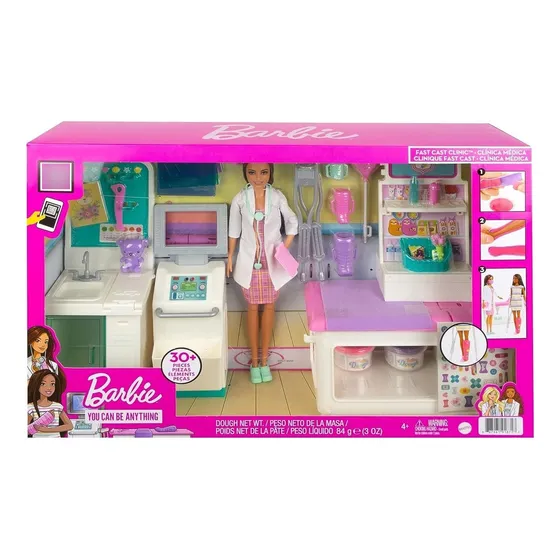 Barbie Clinica Medica Con Muñeca  +30 Accesorios Mattel 