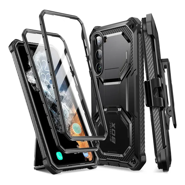 Funda Protectora Para Samsung Galaxy S23 Negro Doble Capa