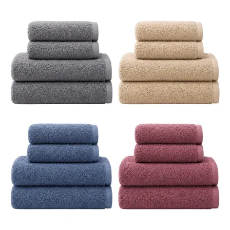 Jogo De Toalha Confort Line® Extra Soft Kit Banho Macia 4 Pc Kit Azul Oceano Lisa