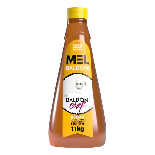 Mel Puro Orgânico Baldoni Bisnaga 1,1kg Mel Eleito O Melhor