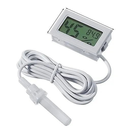 Higrometro Termometro Digital Lcd Con Sonda Incluye Baterias
